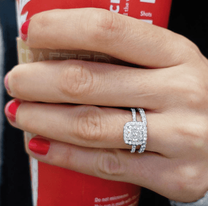 'ENGR02390" Cushion Cut Diamond Engagement Ring ENGR02390