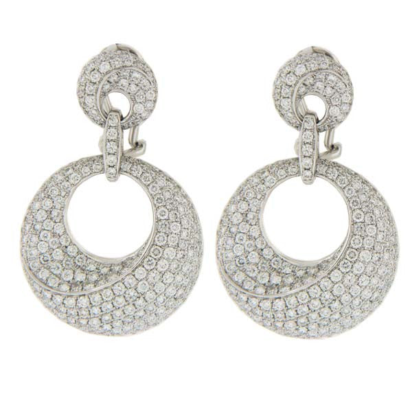 Pave Diamond Dangle Earrings