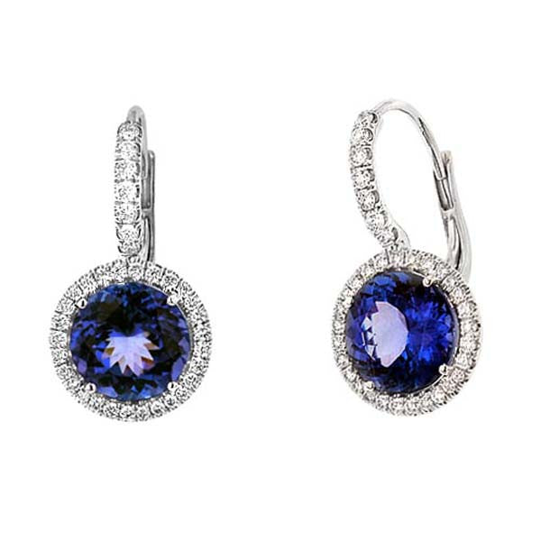 "EARR00375" Tanzanite and Diamond Earrings