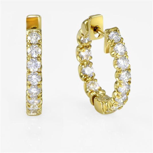 "EARR00447" 1.87 Carat Diamond Hoop Earrings in 18K White Gold