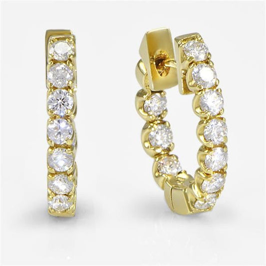 "EARR00451" 1.95 Carat Diamond Hoop Earrings in 18K Yellow Gold
