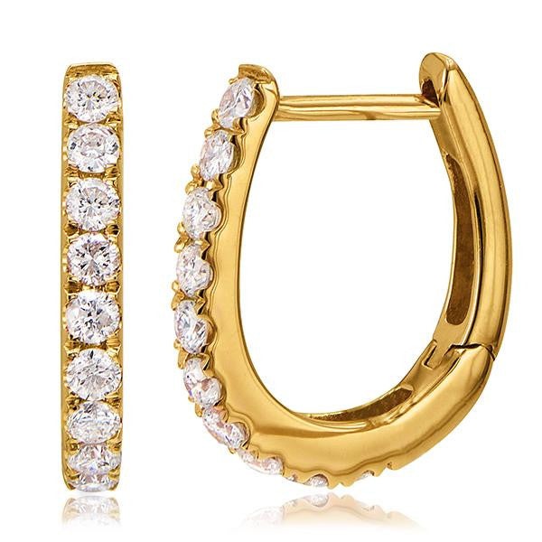 "EARR00938" Diamond Hoop EarringsIn 18k Yellow Gold EARR00938
