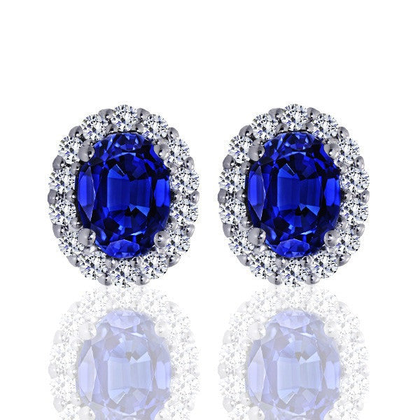 "EARR01243" Diana Inspired Sapphire Earrings