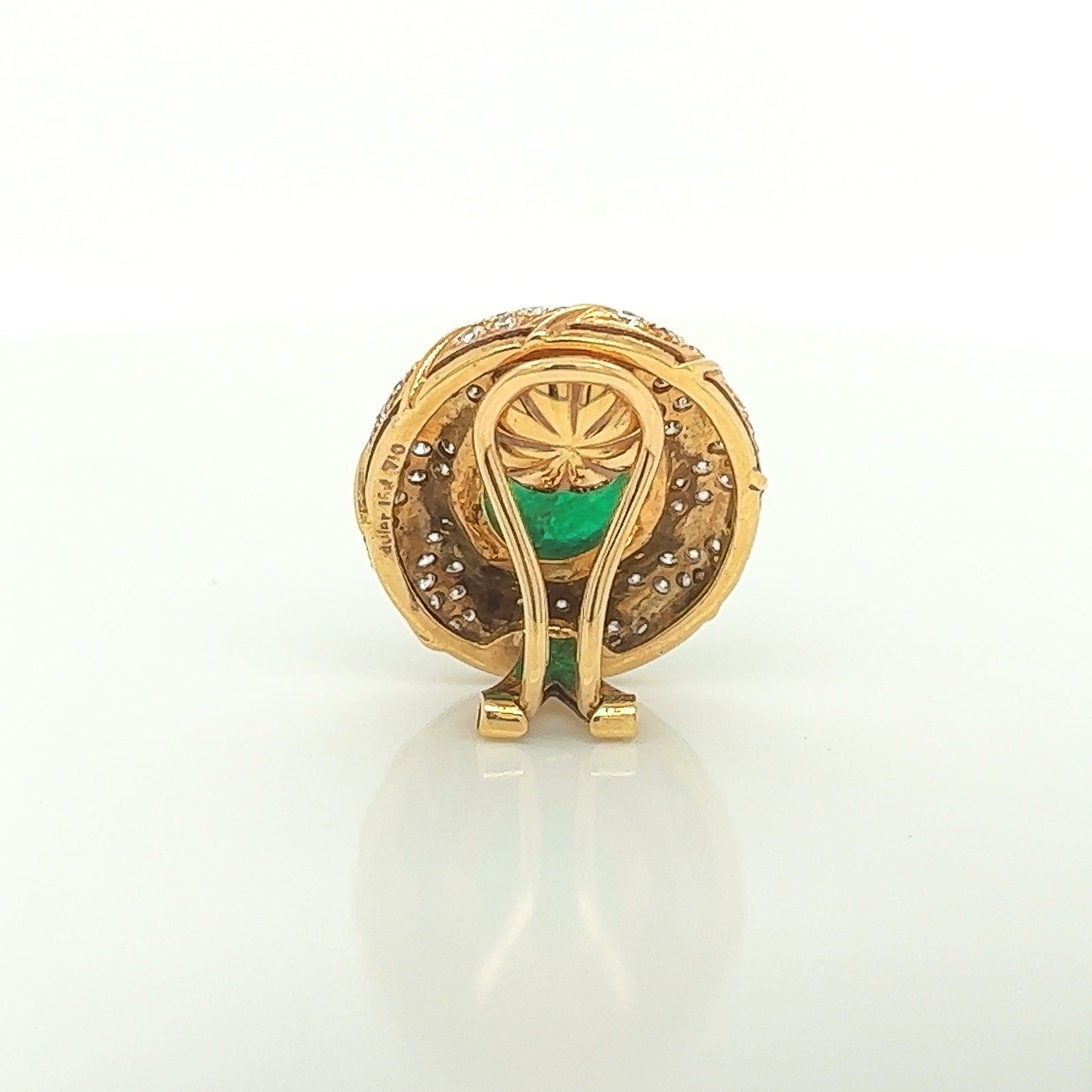 10.7 Total Carat 18K Yellow Gold Diamond & Colombian Emerald Earrings