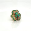 11.55 Total Carat Lucky Clover 18K Yellow Gold Diamond & Colombian Green Emerald Earrings