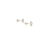 0.42 Carat Cluster Diamond Earrings in White Gold