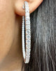 2.65 Total Carat Ladies Pave-Set Hoop Earrings in White Gold