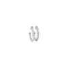 0.95 Carat Ladies Pave-Set Hoop Earrings in White Gold