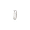 1.92 Carat Ladies Pave-Set Hoop Earrings in White Gold