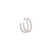 1.30 Carat Ladies Pave-Set Hoop Earrings in White Gold
