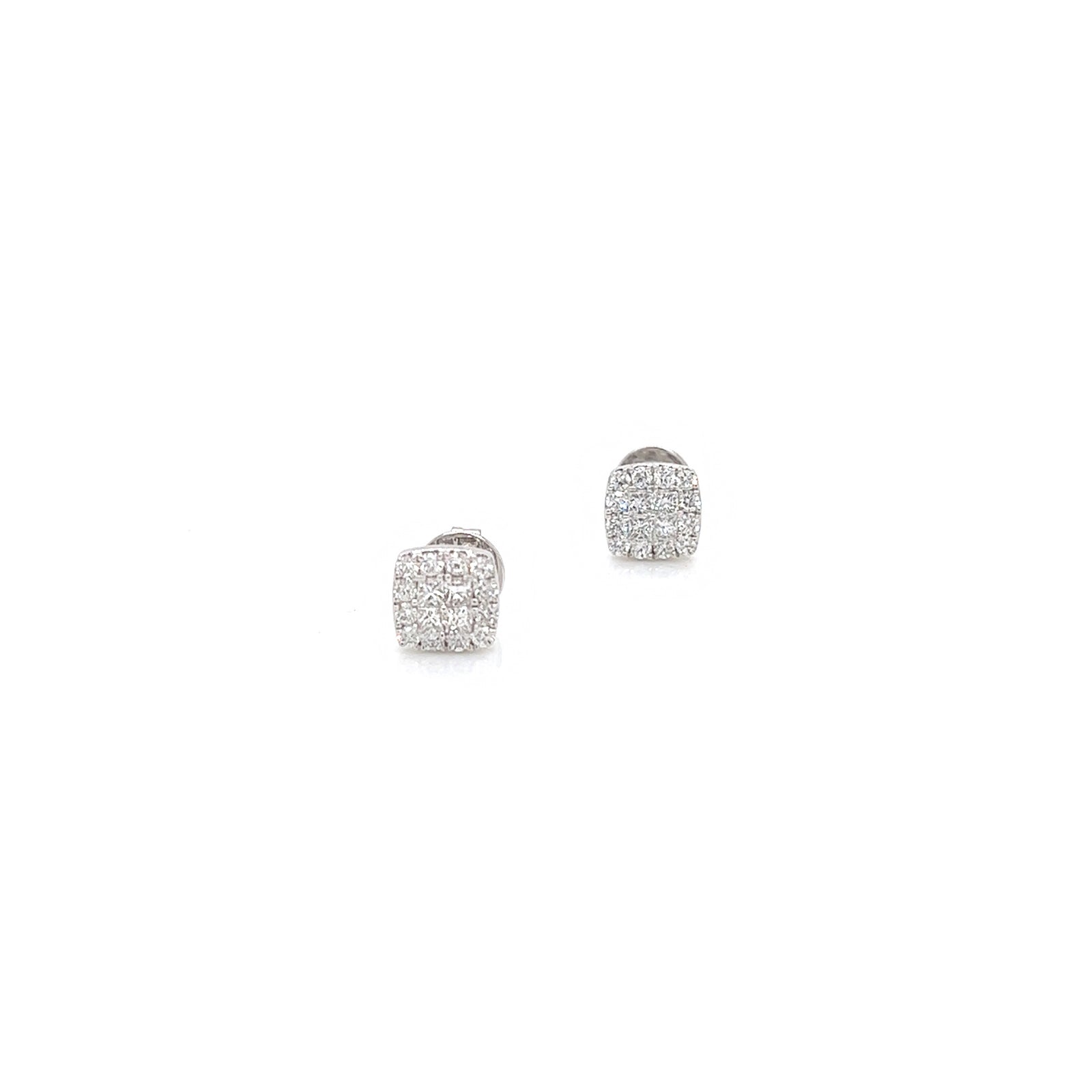 "EARR10051" 0.62 Carat Diamond Stud Earrings in 18K White Gold