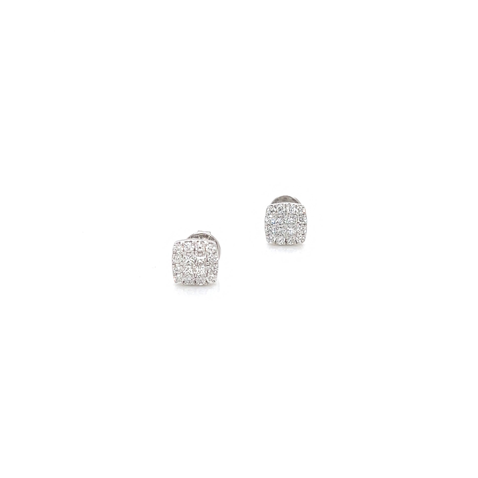"EARR10051" 0.62 Carat Diamond Stud Earrings in 18K White Gold
