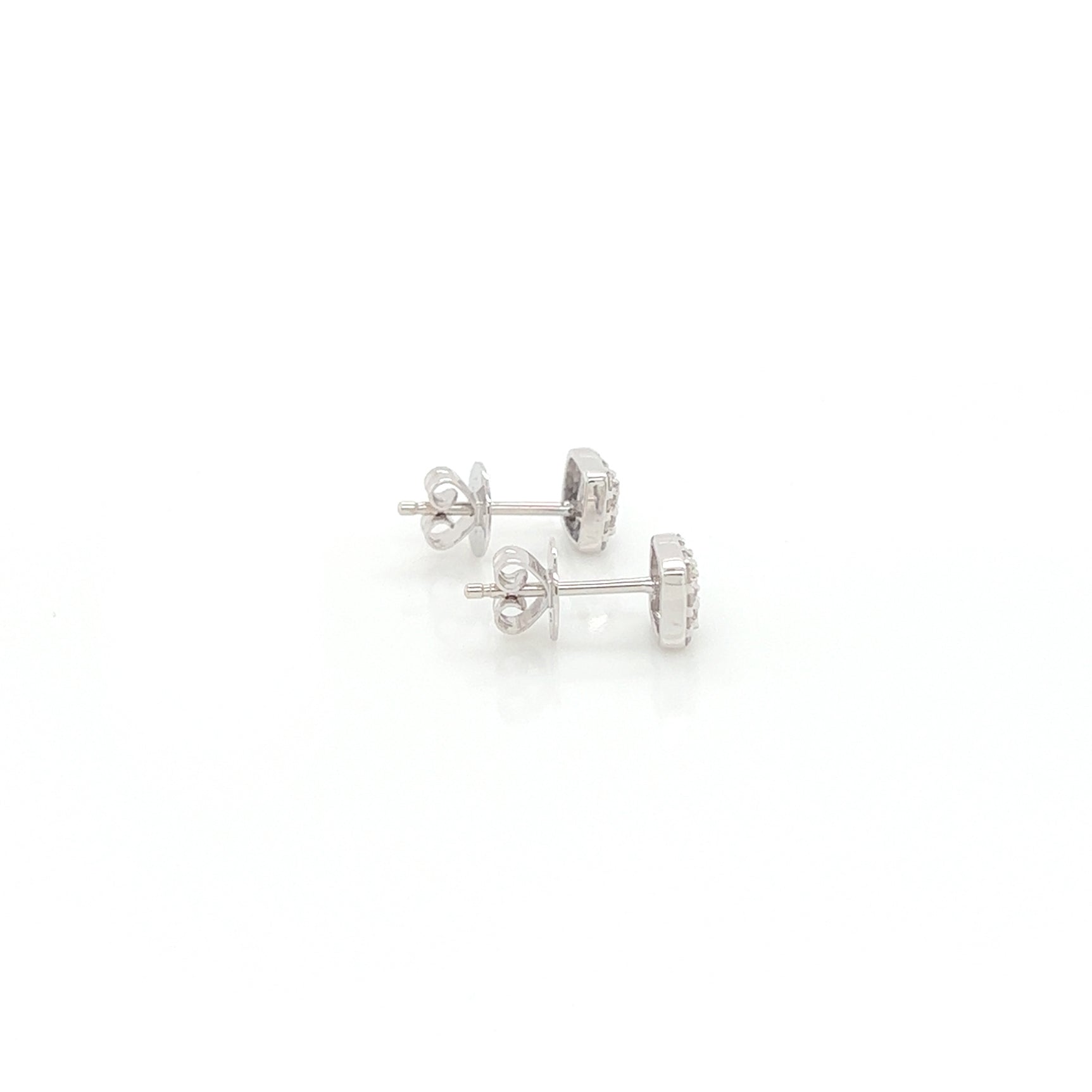 "EARR10054" 0.40 Carat Diamond Cluster Earrings in 18K White Gold