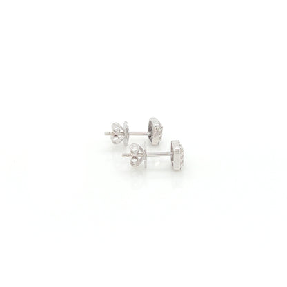 "EARR10054" 0.40 Carat Diamond Cluster Earrings in 18K White Gold