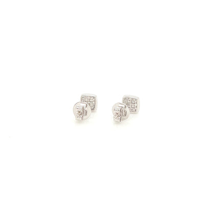 "EARR10054" 0.40 Carat Diamond Cluster Earrings in 18K White Gold