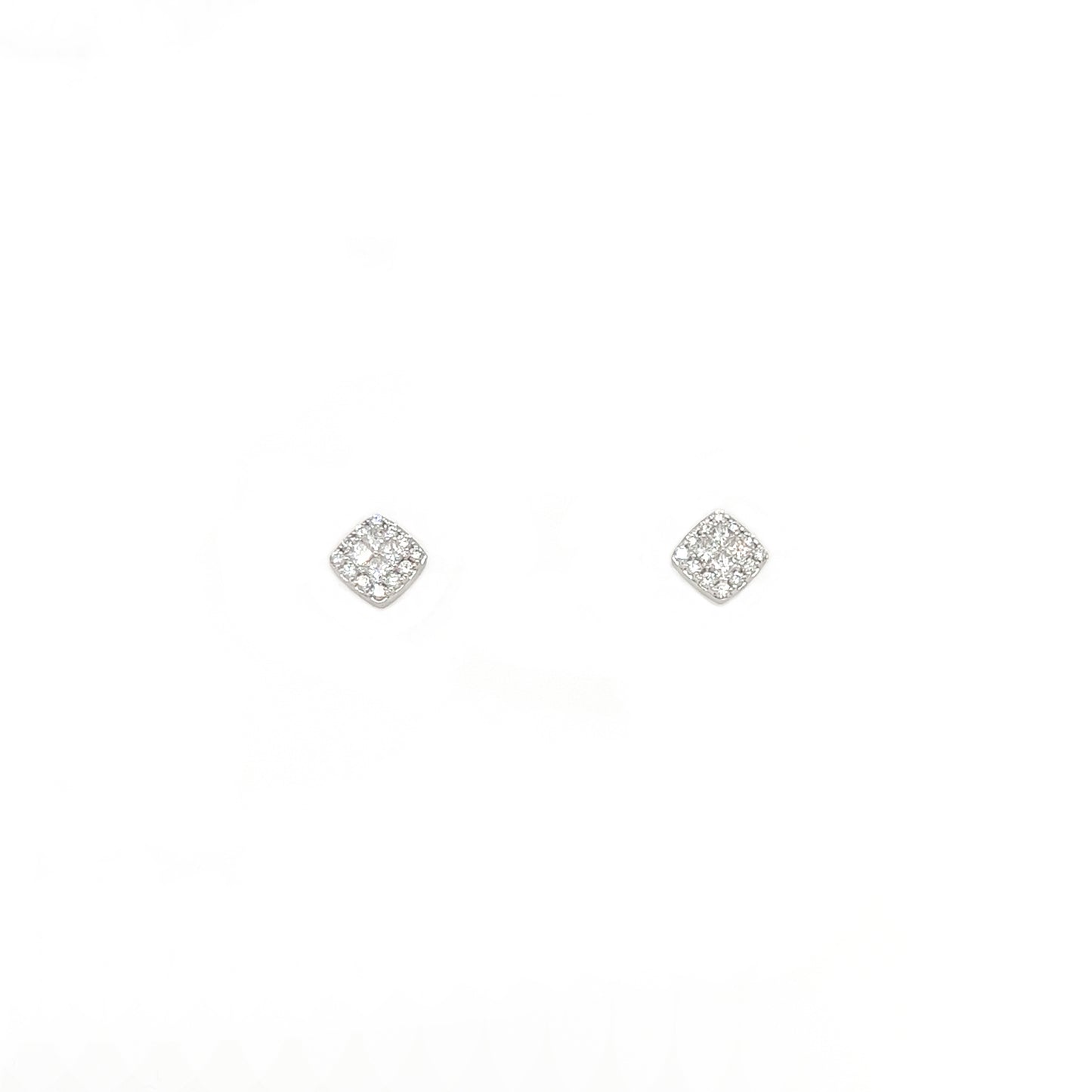 "EARR10054" 0.40 Carat Diamond Cluster Earrings in 18K White Gold