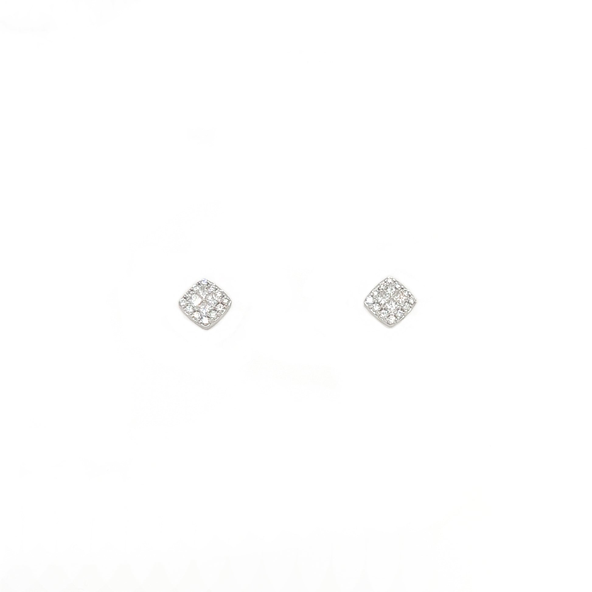 "EARR10054" 0.40 Carat Diamond Cluster Earrings in 18K White Gold