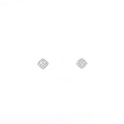 "EARR10054" 0.40 Carat Diamond Cluster Earrings in 18K White Gold