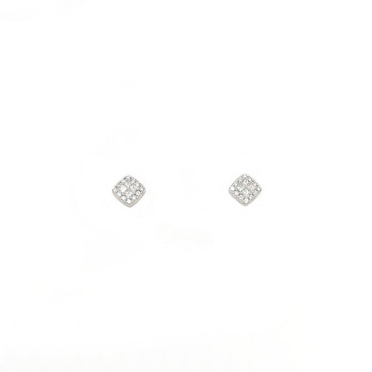 "EARR10054" 0.40 Carat Diamond Cluster Earrings in 18K White Gold