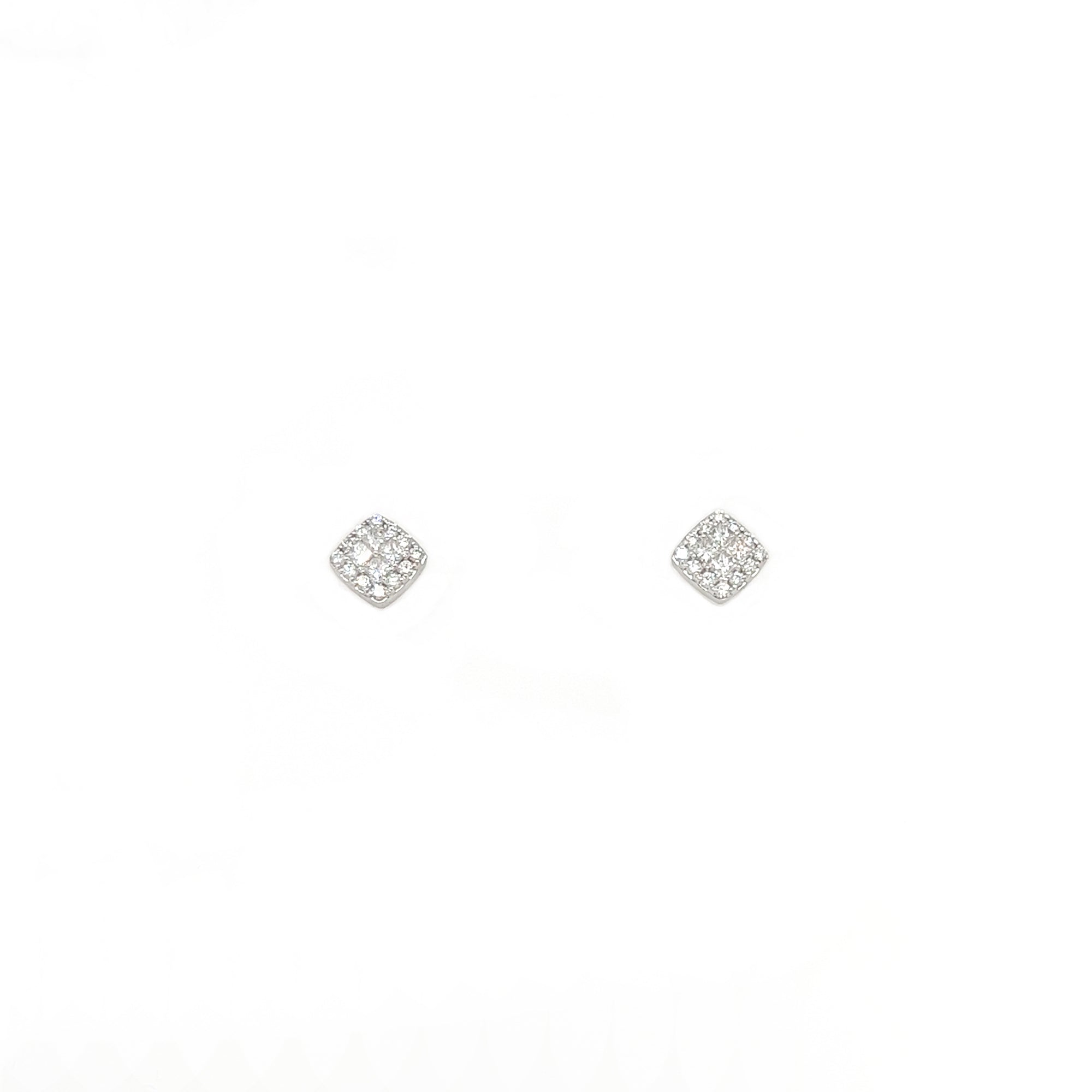 "EARR10054" 0.40 Carat Diamond Cluster Earrings in 18K White Gold