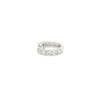 0.42 Carat Diamond Pave-Set Hoop Earrings in 14K White Gold