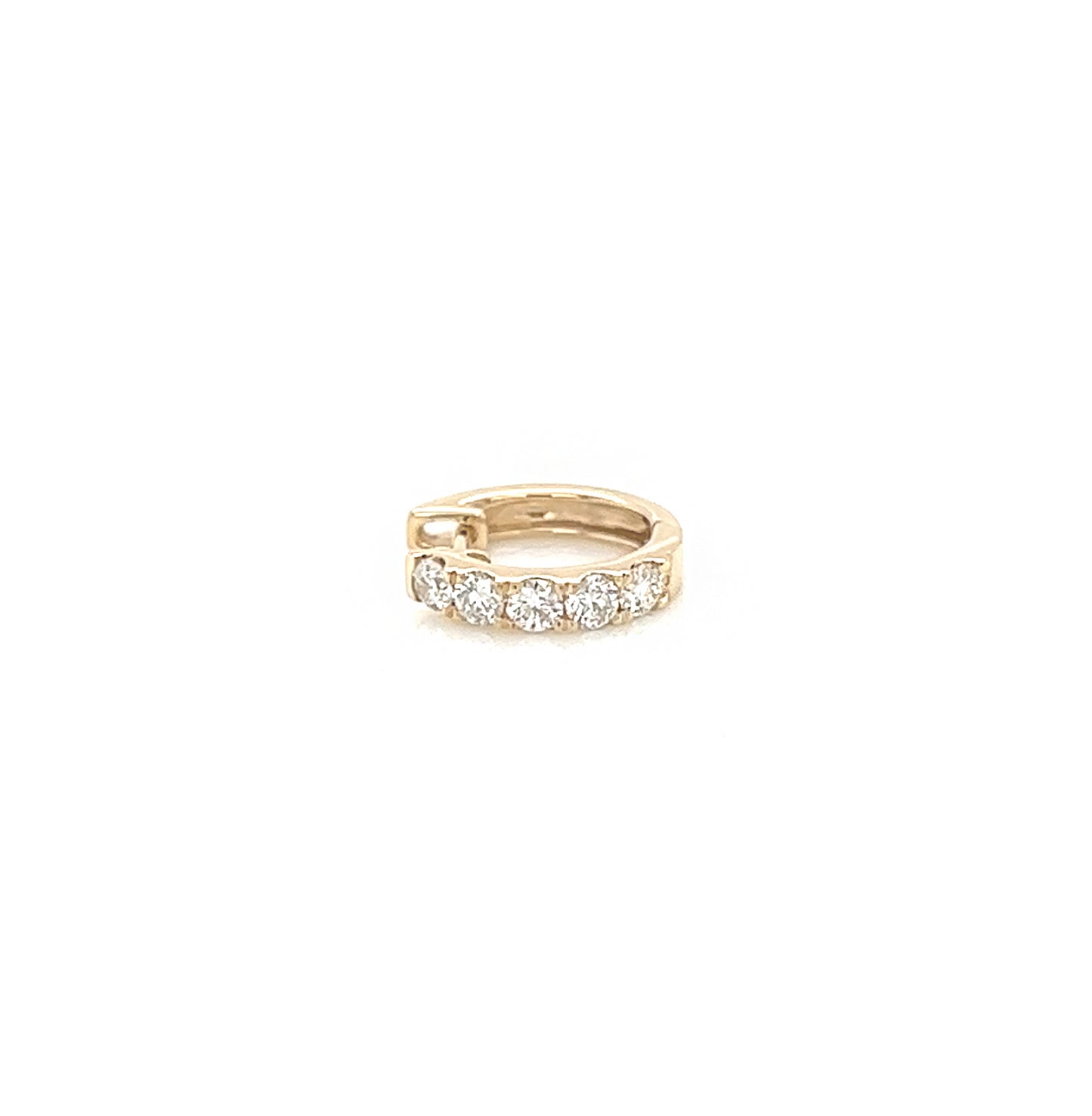 0.44 Carat Diamond Pave-Set Hoop Earrings in 14K Yellow Gold