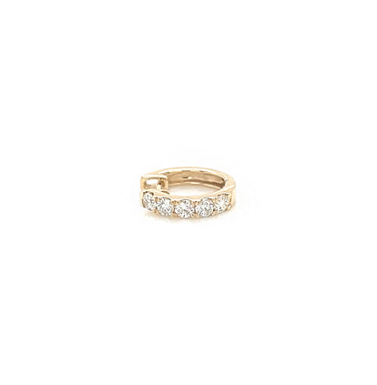 0.44 Carat Diamond Pave-Set Hoop Earrings in 14K Yellow Gold