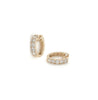 0.44 Carat Diamond Pave-Set Hoop Earrings in 14K Yellow Gold
