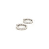 0.50 Carat Diamond Pave-Set Hoop Earrings in 14K White Gold