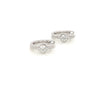 0.36 Carat Diamond Hoop Earrings in 18K White Gold