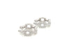 0.32 Carat Diamond Pave-Set Hoop Earrings in 14K White Gold