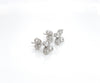 1.22 Carat Flower Shaped Diamond Stud Earrings in 18K White Gold