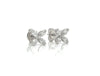 0.86 Carat Flower Shaped Diamond Stud Earrings in 18K White Gold