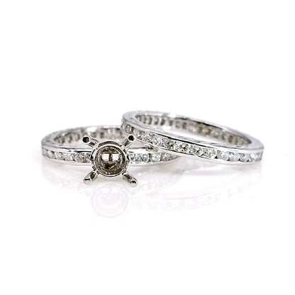 "ENGR01199" Two Piece Diamond Engagement Ring Set