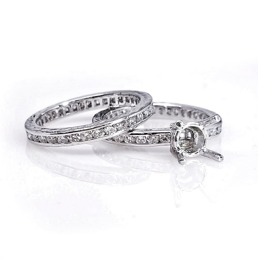 "ENGR01199" Two Piece Diamond Engagement Ring Set