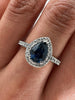 2.09 Total Carat Sapphire Diamond Engagement Ring