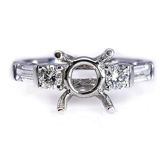 "ENGR01484" Wedding Band Friendly Diamond Engagement Ring Setting