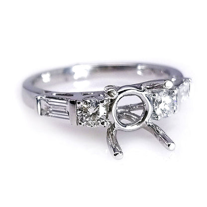 "ENGR01484" Wedding Band Friendly Diamond Engagement Ring Setting