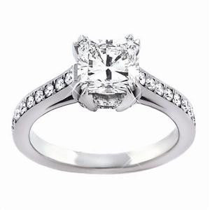 "ENGR01560" Solitaire Radiant Cut Diamond Ring ENGR01560