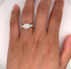 2.52 Total Carat Princess Cut Three-Stone Channel Engagement Ring G SI2