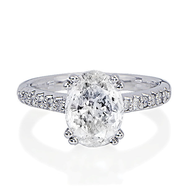 "ENGR01775" Oval Cut Solitaire Diamond Engagement Ring