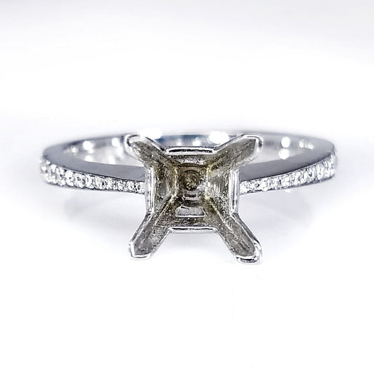 "ENGR01880" Delicate Pave Diamond Setting