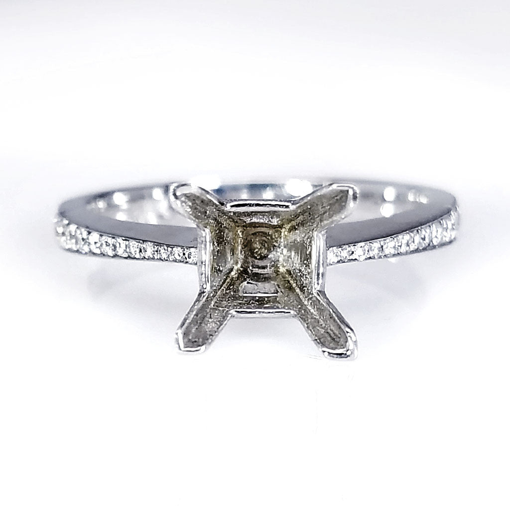 "ENGR01880" Delicate Pave Diamond Setting