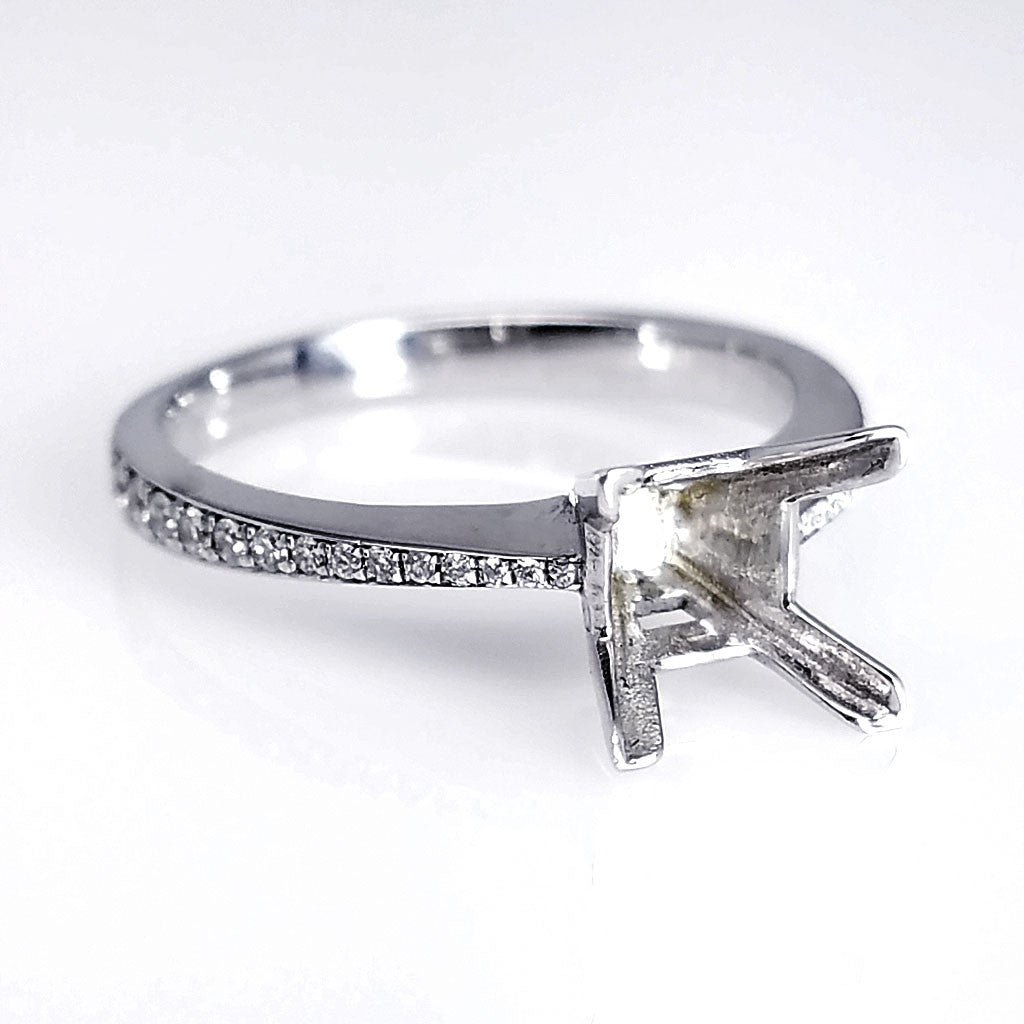 "ENGR01880" Delicate Pave Diamond Setting