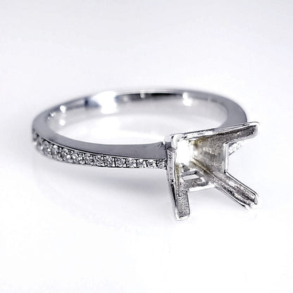 "ENGR01880" Delicate Pave Diamond Setting