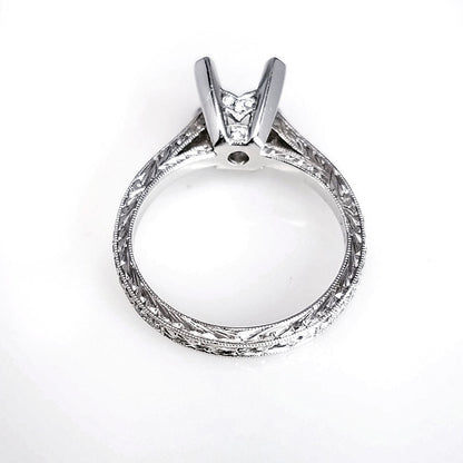 "ENGR01920" Vintage Inspired Diamond Engagement Ring Setting