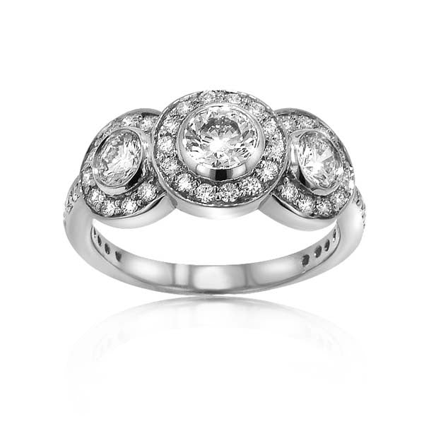 "ENGR01926" Three StoneDiamond Engagement Ring