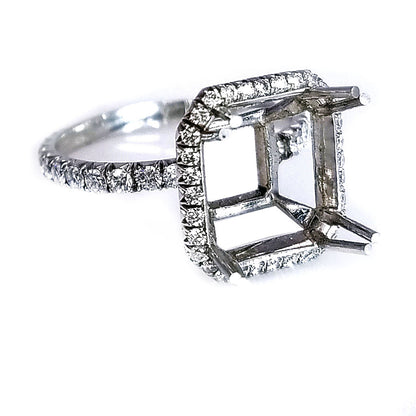 "ENGR01956" Princess Cut Diamond Platinum Engagement Setting
