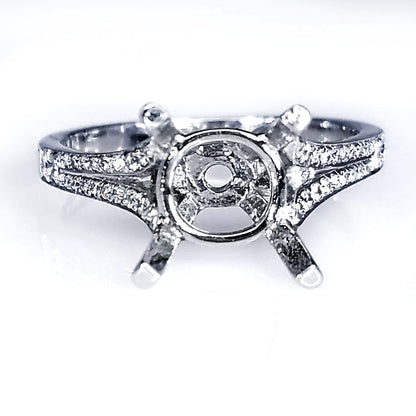 "ENGR02025" Split Shank Pave Diamond Engagement Ring Setting