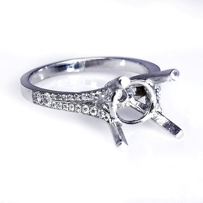 "ENGR02025" Split Shank Pave Diamond Engagement Ring Setting